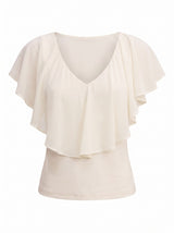 Valentina V Neck Ruffle Top Forever New