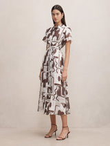 Joy Short Sleeve Midi Dress Forever New