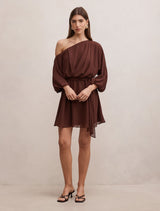 Samantha Tipped Draped Mini Dress Forever New