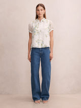Posie Lace Detail Blouse Forever New