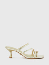 Tracy Stone Trim Toe Post Heel Gold Forever New