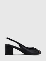 Camryn Block Heel Ballet Shoe Black Forever New