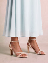 Leighton Pearl Trim Strappy Heel Forever New