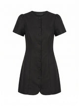 Elinda Button Up Linen Mini Dress Forever New