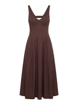 Chessy Seamed Cotton Midi Dress Forever New