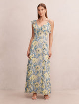 Lorenze Ruffle Maxi Dress Tourello Floral Forever New