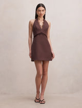 Kobi Lace Halter Mini Dress Forever New