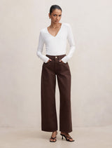 Nicki Petite Mid Rise Straight Jeans Forever New