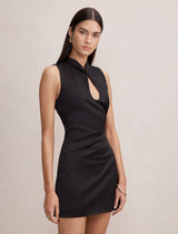 Jade Keyhole Satin Mini Dress Forever New