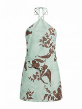 Abigail Halter Tie Back Mini Dress