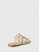 Talia Twisted Vamp Embellished Flat Sandal Forever New