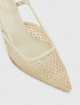Diana Diamante Mesh Slingback Heel Forever New