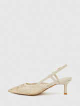 Diana Diamante Mesh Slingback Heel Forever New