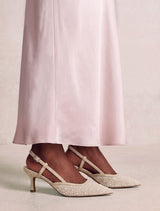 Kaia Pearl Trim Slingback Heel