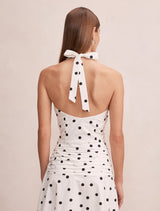 Magnolia Polka Dot Halter Top Forever New