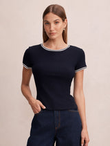 Rosie Tipped Trim Short Sleeve T-Shirt