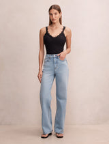 Nicki Mid-Rise Straight Jeans