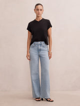 Nicki Petite Mid-Rise Straight Jeans Forever New