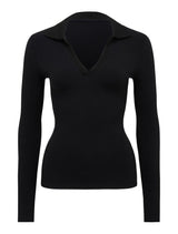 Paris V-Neck Polo Long Sleeve Top Forever New