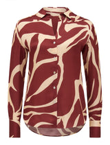 Harvey Notched Neck Satin Shirt Forever New