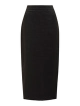 Lucy Petite Linen Column Midi Skirt Forever New
