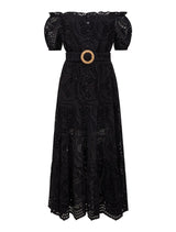 Carol Broderie Bardot Midi Dress Forever New