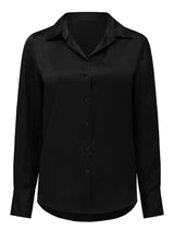 Harvey Notched Neck Satin Shirt Forever New
