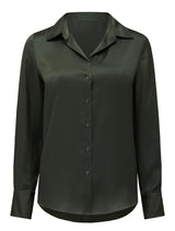 Harvey Notched Neck Satin Shirt Forever New