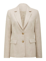 Laura Two Button Linen Blazer Forever New