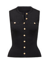 Lorena Button Through Knit Tank Top Forever New