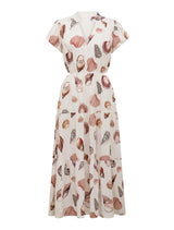 Jacqueline Puff Sleeve Tiered Midi Dress Forever New