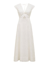Levi Broderie Twist Front Midi Dress Forever New