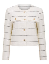 Lila Stripe Boucle Jacket Forever New