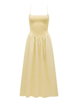 Dylan Petite Shirred Cotton Midi Dress Forever New