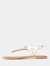 Tallulah Twisted Diamante Flat Sandal Forever New