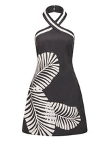 Adore Halter Neck Linen Mini Dress Forever New