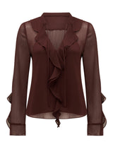 Alix Sheer Ruffle Blouse Forever New