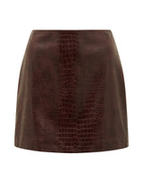 Aurelia Vegan Croc Leather Mini Skirt Forever New
