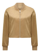 Hazel Vegan Suede Bomber Jacket Forever New