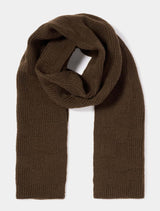 Tiana Texture Knit Scarf 0 Chocolate Forever New