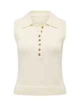 Ashlyn Button Collar Tabard Sweater Forever New