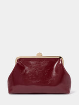Chloe Curve Frame Clutch 0 Ox Blood Forever New