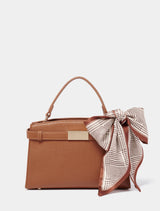 Mara Scarf Top Handle Bag 0 Tan Forever New
