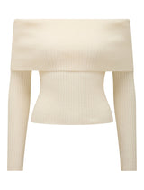 Ashley Ribbed Knit Bardot Sweater Forever New