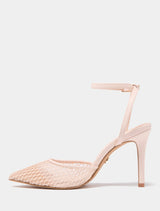 Payton Mesh Round Toe PM Heel Sandal Forever New