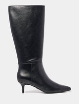 Sasha Pointy Toe Knee Boot Black Forever New
