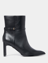 Bree Belted Shaped Heel Ankle Boot 36 Black Forever New