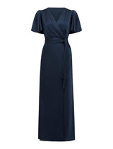 Chelsea Flutter Sleeve Satin Maxi Dress Forever New