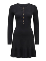 Louise Button Through Knit Mini Dress Forever New