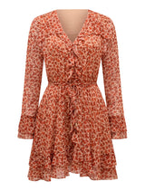 Piper Ruffle Long Sleeve Mini Dress Forever New